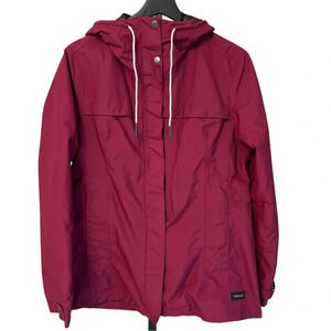 Decathlon Women’s Waterproof Forclaz Travel Rain Jacket Cranberry Red Small Fall
